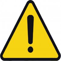 Наклейка информационная "Внимание опасность" маленькая