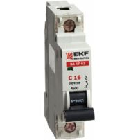 Автоматический выключатель ВА 47-63, 1P, 10А (C), 4,5kA, EKF