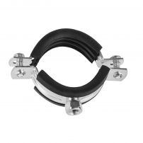 Хомут стальной с резиновым уплотнителем