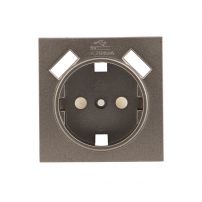 Лицевая панель Валенсия розетки 1-местной с заземлением, с защитной шторкой, 16А, с 2 USB 2,1А, EKF PROxima