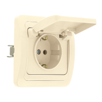 Розетка Лондон 1-местная с заземлением и крышкой 16А EKF PROxima