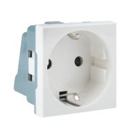 Розетка 45х45 (2 модуля), с заземлением Proxima EKF