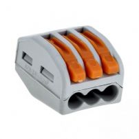 Строительно-монтажная клемма СМК 222-413 с рычагом, 3 отверстия, EKF PROxima