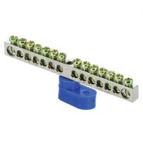 Шина "0" N (6x9мм) 14 отверстий цинк угловой изолятор EKF PROxima