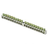 Шина PEN "ноль-земля" (6x9мм) 20 отверстий цинк крепеж по центру EKF PROxima