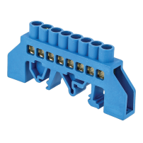 Шина "0" N (8х12мм) 8 отверстий латунь нейлоновый корпус комбинированный EKF PROxima