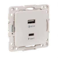 Механизм розетки Стокгольм с 2USB type-A + type-C EKF PROxima