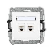 Розетка компьютерная двойная 2xRJ45 cat. 5e Karlik MINI
