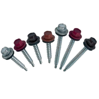 Кровельный саморез с резиновой прокладкой для металлического профиля оцинкованный, глубина сверления до 4 мм (под заказ)