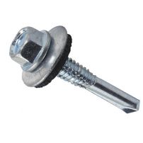 Кровельный саморез с резиновой прокладкой для металлического профиля оцинкованный, глубина сверления до 12 мм (под заказ)
