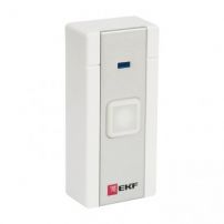 Кнопка для беспр. звонков с функцией обучения (бел.-сер. с индик.) EKF PROxima