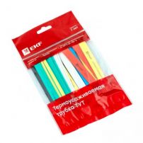 Термоусаживаемая трубка ТУТ нг 8/4 набор:7 цветов по 3шт. 100мм. EKF PROxima