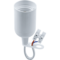 Патрон электрический Navigator NLH-P-F-WH-E27-TB пластиковый, с КЗВ