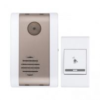 Звонок беспр. на батарейках 003 (бел.-сер. 36 мелод. с индик. 2х1,5В АA дист. 80м.) EKF Basic