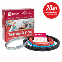 Теплый пол (нагревательный кабель) 600Вт 43 м 4,0 м2 EKF