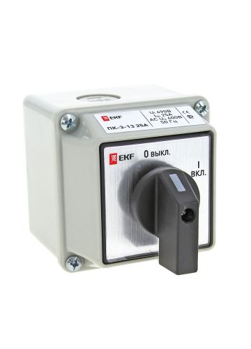 Переключатель кулачковый ПК-3-13 25А 3P "ВКЛ-ВЫКЛ" IP54  EKF PROxima