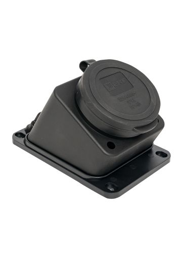 Розетка настенная с защитной крышкой, каучуковая, наклонная 380В 3P+PE 32A IP44 EKF
