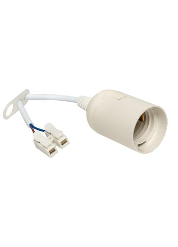 Патрон Е27 подвесной с клеммной колодкой, пластиковый, индивидуальный пакет EKF