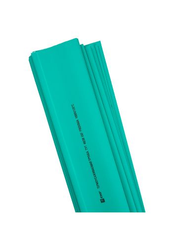 Термоусаживаемая трубка ТУТ нг 20/10 зеленая в отрезках по 1м EKF PROxima