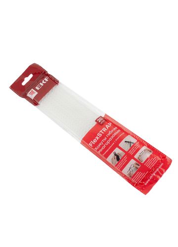 Хомут гибкий (20 шт.) белый FlexSTRAP EKF