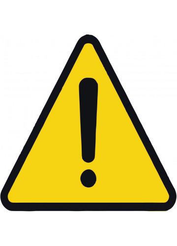 Наклейка информационная 19 "Внимание опасность" маленькая 008011010 100х100 мм, материал пленка