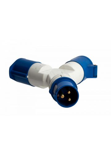 Розетка двухлучевая 1012 2Р+РЕ 16А 220В IP44 EKF PROxima (ps-1012-16-220)