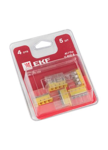 Строительно-монтажная клемма СМК 2273-244 (с пастой) 4 отверстия 0,5-2.5 мм2 блистер (5шт.) EKF PROxima (plc-smk-2273-244b)